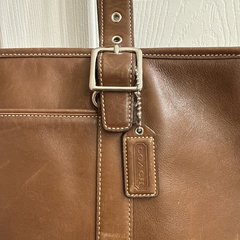 Coach LARGE Vintage 6491 Brown Hampton Leather Tote Bag